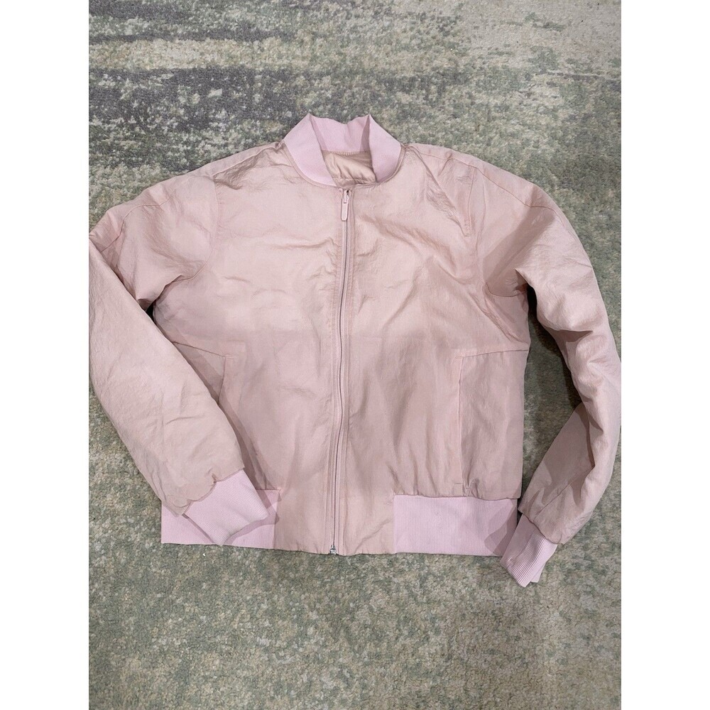 Lululemon Non Stop Bomber Jacket Reversible Nylon Women Size 10 Apricot Full Zip